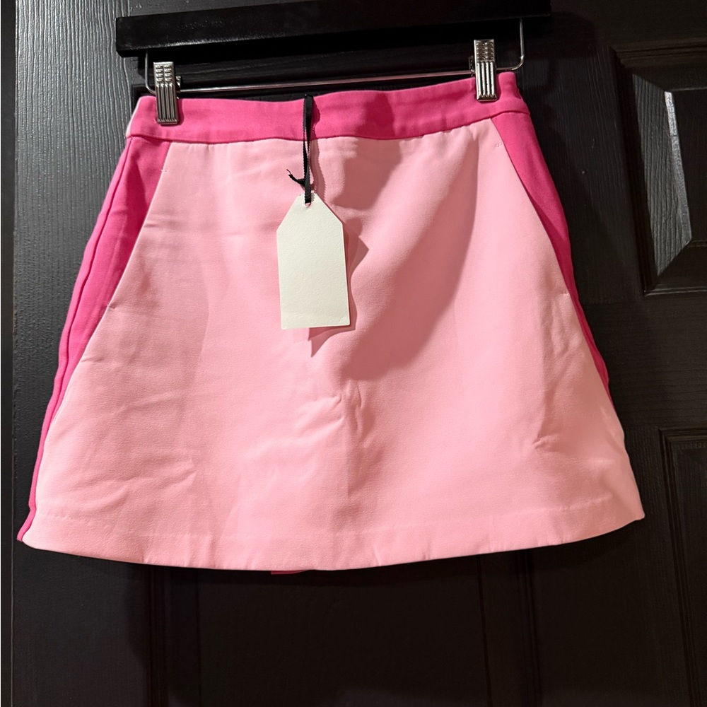 English Factory Two-Tone Pink Mini Skirt NWT